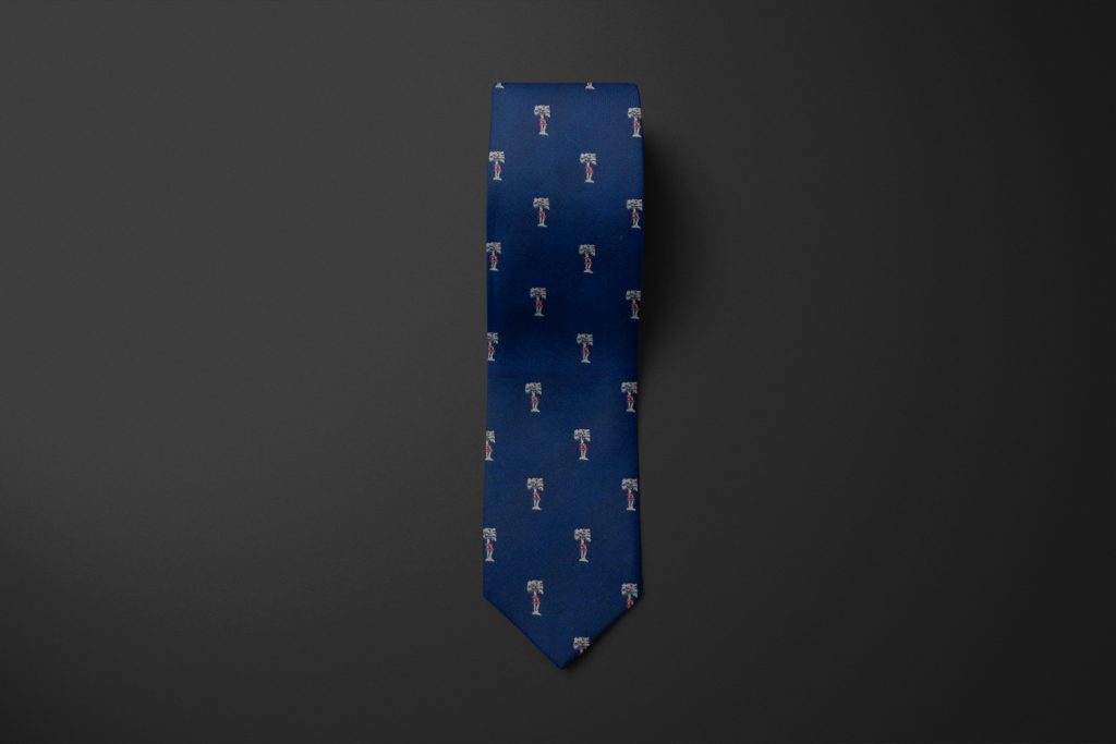Italian ties made to order in an personalized design with all-over logos