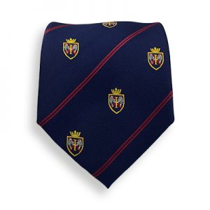 Logo neckties made to order, woven neckties in custom made necktie designs